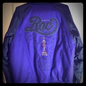 Rocawear Varsity Style Purple Jacket Old Style Hip